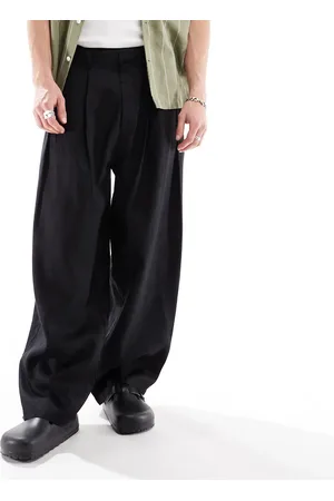 Bershka 100% linen tailored trouser in