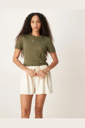 ASOS Patchwork stitch interest knitted t-shirt