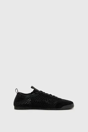 AllSaints Kenny leather woven trainers in