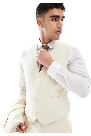 ASOS Slim suit waistcoat in stone