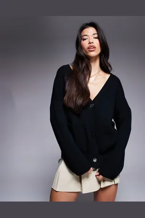 Princess Polly Dropped shoulder v neck pocket detail cardigan in