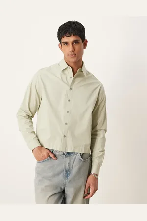 ASOS Boxy volume oversized poplin shirt in sage