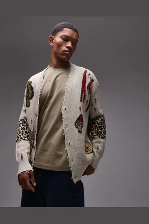AllSaints Jay cardigan unisex in ecru