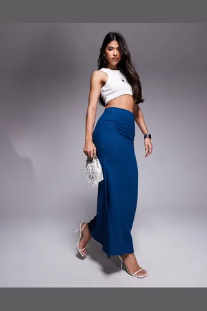 Princess Polly Linen blend fishtail maxi skirt in