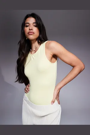 ASOS Sleeveless polyamide bodysuit in pastel