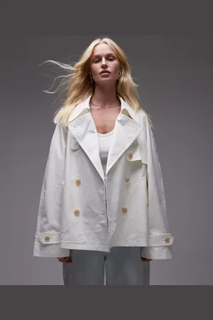 ARKET Cropped trench coat with storm flap in