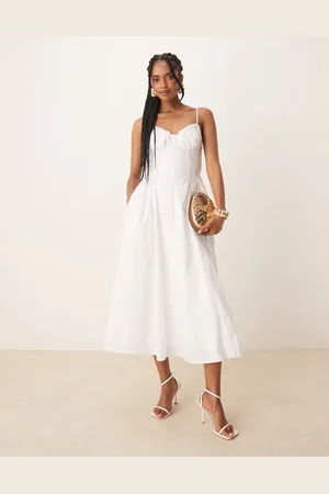 Nialaya Alice bustle detail camisole dress in