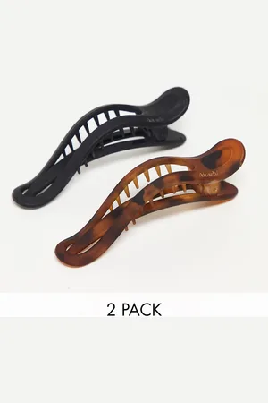 KITSCH Flat Lay Claw Clip Curved 2 Pack - & Tortoise