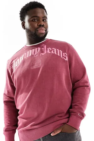 Tommy Hilfiger Big & Tall relaxed grunge arch logo crewneck sweatshirt in