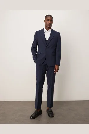 ASOS Wedding slim suit jacket in pinstripe