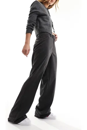 Stradivarius Tailored straight trouser in pinstripe