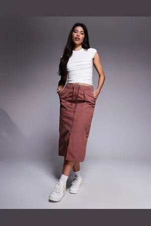 Jordan Flight Chicago maxi skirt in burgundy