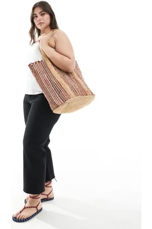 ASOS Woven jute tote in multi