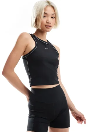 Nike Nike One Training Dri-FIT Gym Life Swoosh fitted cropped vest in