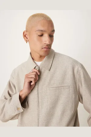 ASOS Smart co-ord blouson jacket in stone texture slub - STONE