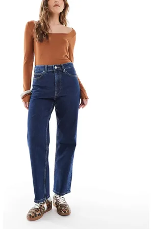 ASOS Ankle grazer straight leg jeans in indigo - MBLUE