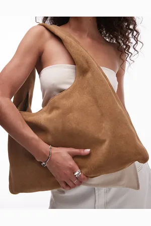 ARKET Suede curved slouchy tote bag in