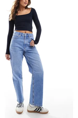 ASOS Ankle grazer straight leg jeans in bright - LBLUE