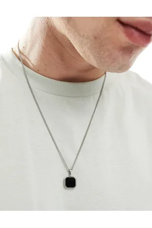 LOST SOULS Black pendant necklace in stainless steel