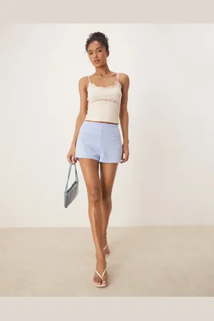 ASOS Scuba hot pant shorts in light - LBLUE