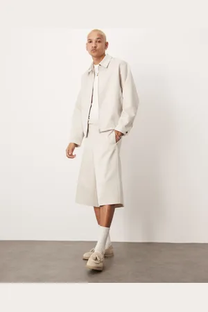 ASOS Smart co-ord oversized blouson jacket in stone - STONE