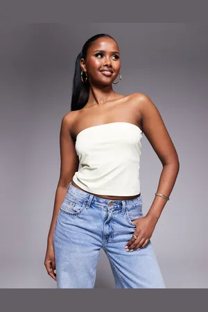 ASOS Premium polyamide slinky bandeau top in