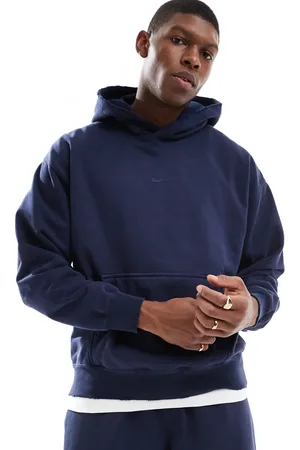 Nike Club french terry hoodie in navy