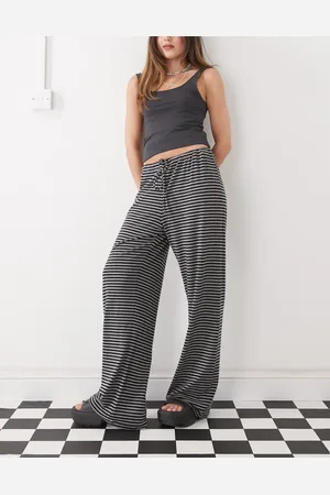 Weekday Slouchy trousers in and grey stripe