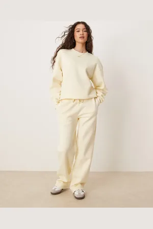 Gina Tricot Mix and match straight leg joggers in buttermilk
