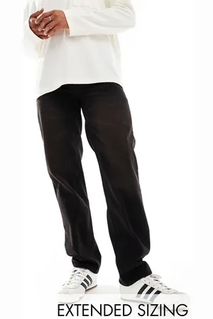ASOS Straight leg jeans with brown tint in washed