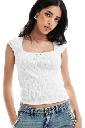 Hollister Tie front halterneck tube top in light