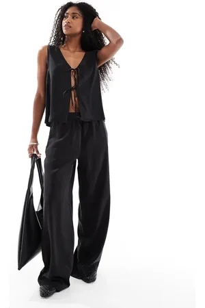 VERO MODA Fluid wide leg trouser co-ord in