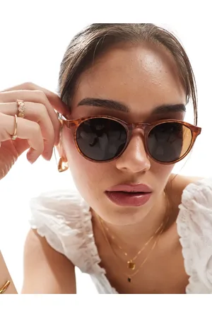 AJ Morgan Grad school round sunglasses in vintage tort