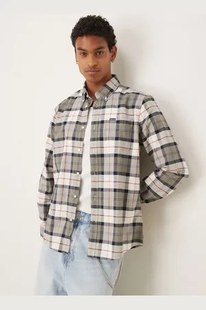 Barbour Lewis tailored shirt in bleached pine tartan