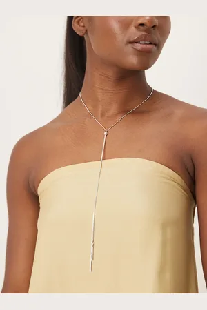Orelia Slider tassel necklace in sterling