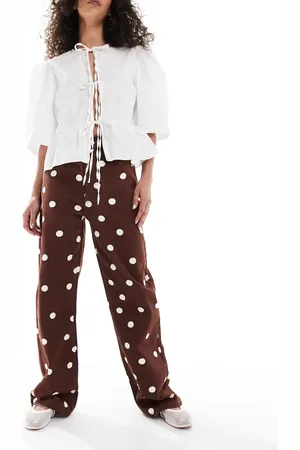 ASOS Dad jean in polka dot