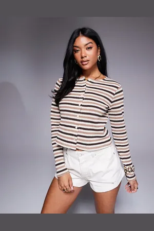 ASOS Knitted relaxed fit cardigan in stripe