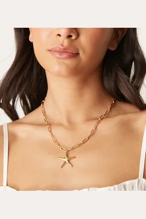 Orelia Plated chain starfish necklace in pale
