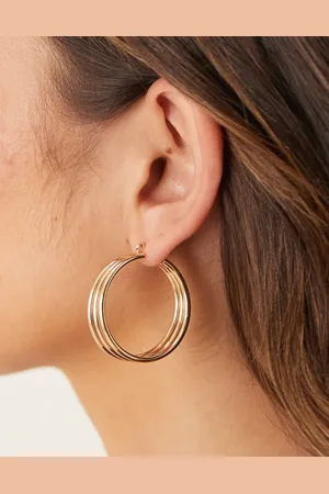 ASOS Hoop earrings with triple wire design in tone
