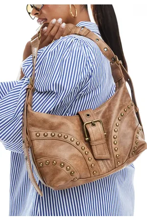 Cotton On Cotton On isla underarm bag with studs in pecan