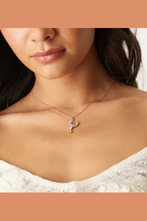 Orelia Plated gem lobster charm necklace in pale