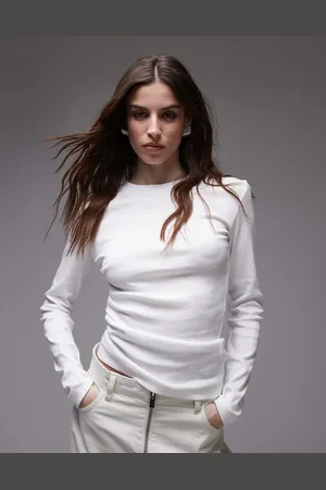 Topshop Hitched side tee in ivory