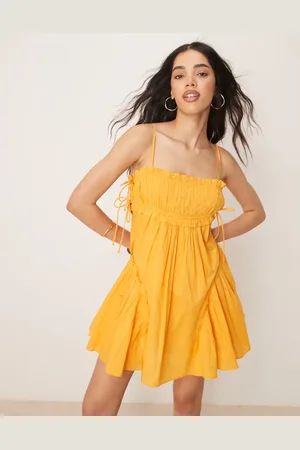 ASOS Babydoll mini dress with ruffle hem in