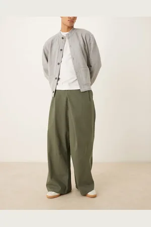 ASOS Horseshoe trousers with wrap detail in green
