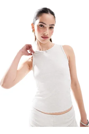 Cotton On Cotton On rib ruffle cami sleep top co-ord in marl