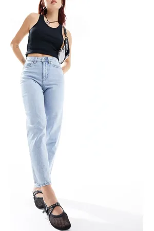 VERO MODA Tessa high rise mom jeans in light denim