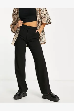 Pull&Bear Mid waist loose fitting trousers in