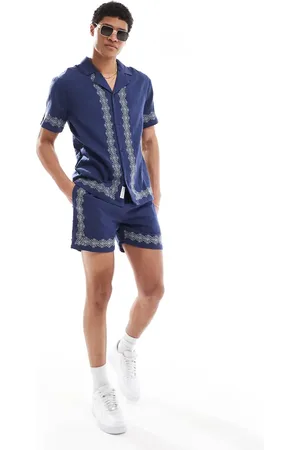 Native Youth Double gauze embroidered short co-ord in