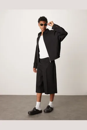 ASOS Smart co-ord oversized bermuda shorts in with elasticated waist
