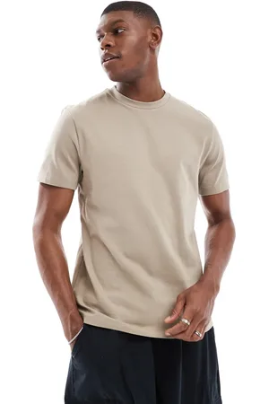 ASOS Heavyweight crew neck t-shirt 240gsm in stone